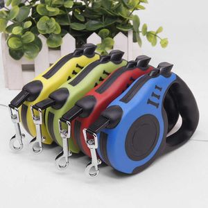 3M/5M Auto Retractable Leash Nylon Running Extending Lead Puppy Small Medium Dog Lesah Walking Roulette For Dogs Pet Products 211006