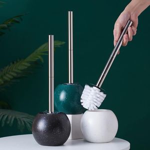 Toilet Brushes & Holders Durable Brush With Base Without Punching Ceramic Set Household Washing Cleaning