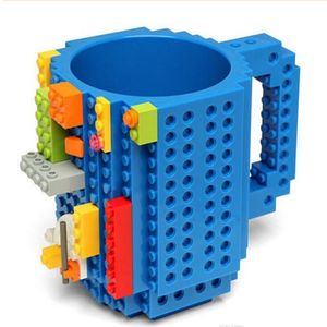 Drinkware Bausteine Tassen DIY Block Puzzle Becher 350 ml Build-On Ziegel Kreative Becher Kaffeetassen Tasse YYA50