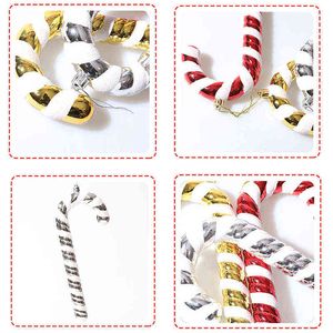 2pcs 30cm Large Christmas Plastic Candy Cane Tree Hanging Ornament for Holiday Party Decoration Favor