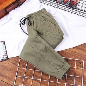 Spring and Autumn 2021 new fashion Women's Retro cargo Pants Loose elastic waist street Casual Pants Hip Hop Female trousers Q0801
