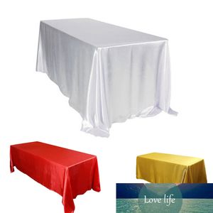 10pcs Satin Fabric Rectangular Tablecloth Hotel Banquet Table Cloth Cover For Wedding Birthday Party Home Decoration Supplies