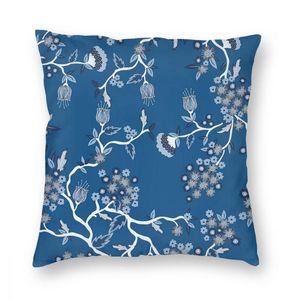 Almofada/travesseiro decorativo Blue Oriental Garden Tampa de tampa de capa