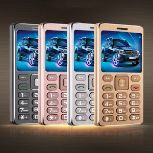 Darmowa skrzynka Oryginalna A10 Telefony komórkowe Odblokowane Przenośne Mała Karta kredytowa GSM Telefon komórkowy MP3 Bluetooth Metal Body Dual Sim UltraThin Mini Telefon komórkowy