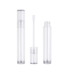 5 ml leere Lipgloss-Röhrenflasche, transparenter, nachfüllbarer Mini-Lippenbalsambehälter mit Pinsel, Kosmetikverpackungsflaschen aus Kunststoff