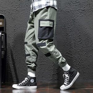 2020 New Autumn Mens Cargo Pants Fashion Loose Bomull Hip Hop Sweatpants Män Sportkläder Mens Jogger Harem Byxor Byxor Y0927