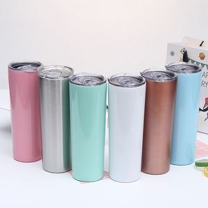 20oz Stainless Steel Water Bottle Cup Blanks Skinny Straight Tumbler Slim Coffee Mug Drink Car Cups