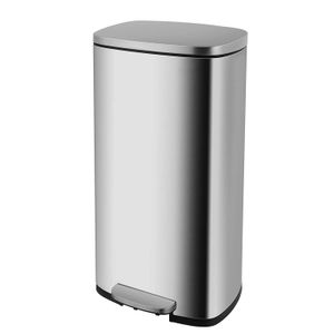 Wholesale Soft Step Trash Can, 8 Gallon (30L) Fingerprint Proof Stainless Steel Rubbish Bin, Pedal Garbage Bin with Removable Inner Bucket for Home, Office, Kitchen