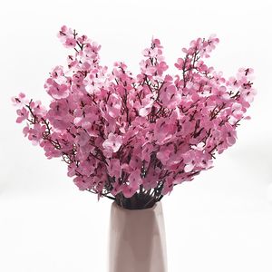 Rosa Silk Gypsophila Konstgjorda blommor Små bunkar 5 gafflar 30cm Vardagsrum Dekoration Fake växter Vase för hembröllop