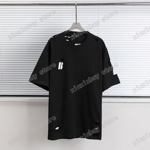 22ss Uomo Donna Designer T-Shirt tee hole Lettera spezzata stampa manica corta Uomo Girocollo parigi Moda Streetwear Nero bianco rosso XS-L