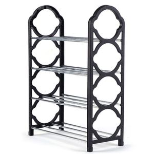 Simples sapato rack de alumínio sapatos de metal armário multicamada fácil diy shoes organizador de armazenamento espaço salva prateleira 210811