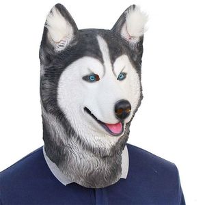 Party Masks Halloween Headgear Funny Husky Alpaca Latex Mask Masquerade Cosplay