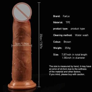 NXY Dildos 7-calowy realistyczne żeńskie penis, ogromna przyssawka Fałszywe narzędzia masturbacji, lesbijki foreskin, ruchome kończyny, dorosłych sex zabawki1213