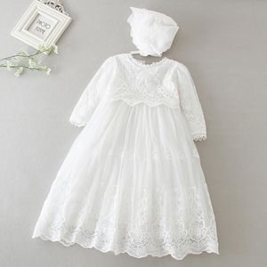 Hetiso Baby Girls Dress Long Sleeve Kids First Birthday Ball Gown Infant Dresses for Baptism Bridesmaid party 3-24 month 210315