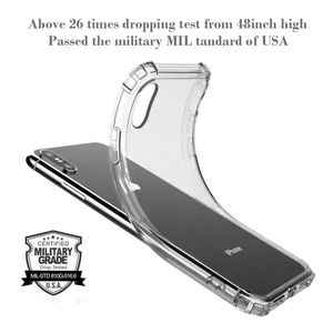 Transparent TPU-fodral för iPhone 11 Pro XR XS Max 6 6S 7 8 Plus Air Cushion Clear Antidropping Mobiltelefonväskor