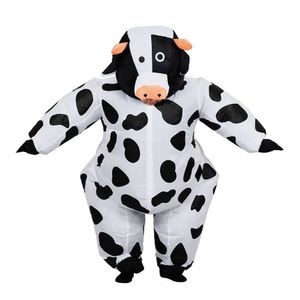 Fato de vaca inflável para mulheres adulto homens garoto menino menina halloween festa carnaval cosplay vestido explodir o terno animal mascote outfit q0910