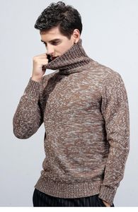 ファッションデザイナーメンズニットセーターイギリス様式秋冬メンズタートルネックプルオーバー長袖セーターシャツ