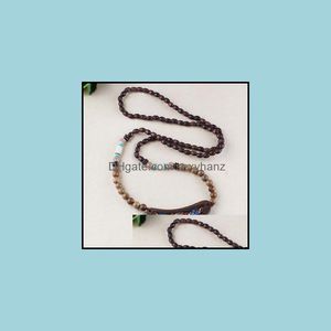Naszyjniki wisiorek wisiorki biżuteria moda buddyjska naturalny naszyjnik z korzenia bodhi z białym lotosem dla mężczyzn i kobiet hurtowych
