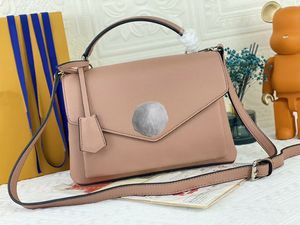High quality women's cosmetic bag fashion gold button letter Leather Canvas Shoulder Bag Messenger Handbag m54849 luxury party 27 * 20x9cm