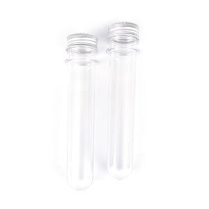 2021 40ml Plastic Tube With Aluminum Cap Empty Clear Pet Cosmetic Tube Portable Transparent Mask Bath Salt Test Bottle