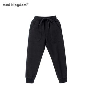 Mudkingdom Big Boys Jogger Pants Casual Solid Drawstring Chlidren Clothing Boy Winter Fashion Trousers Kids Clothes 210615