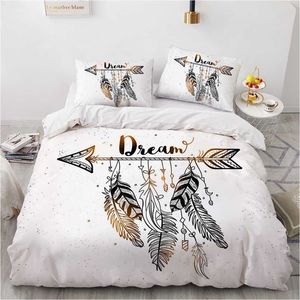 Design clássico 3D Custom Bed Roupa Roupa Colocador Cobertura Conjunto Conjunto Rei Rei Rainha Duplo Tamanho Duplo Home Têxtil 211007