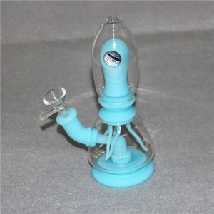 Nargile Silikon Su Borular Cam Bong Petrol Kuleleri Glow Koyu Pyrex Bubbler Nargile Sigara Aksesuarları Reclaimer Catchers