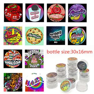 candy cake cookies packing bottles Hologram Sticker 5ml Thin Mint mylar package bottle plastic jar tank dry herb flower Container with Stickers