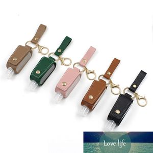 Portable Empty Travel Bottle Set PU Leather Pouch Holder Keychain Small Squeeze Bottles Refillable Containers