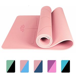 Wholesale yoga mat carpet for sale - Group buy 1830 mm TPE Yoga Mat with Position Line Non Slip Carpet For Beginner Environmental Fitness Gymnastics s