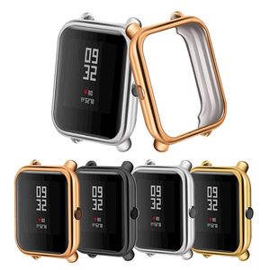 Plating TPU Case Cover för Huami Amazfit GTS 2 Pop Super Slim Full Protection Silikon Bumper Frame Protecter Smart Watch Tillbehör