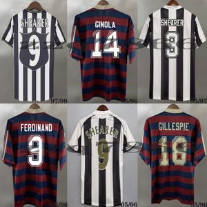 96 97 98 99 SHEARER Retro SOCCER jersey Bellamy Ginola LUQUE PINAS 1994 1995 05 06 GILLESPIE FERDINAND BARNES OWEN COLE قمصان كرة القدم الكلاسيكية