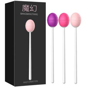 NXY Vibrators Magic Lollipop Hoppa äggskaka Honey Bean Stick Breast Brush Backyard Stimulera Rolig Onani 0124