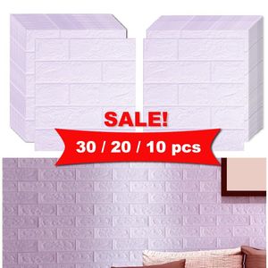 Adesivos de parede Painéis de espuma de tijolo 3d auto-adesivo DIY em relevo papel de parede impermeável decoração de casa sala de estar decalque