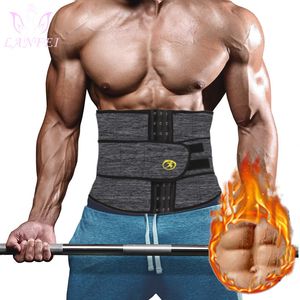 LANFEI Cintura Trainer Neoprene Homens Corporal Shaper Tummy Cinto de Controle Sauna Shap Strap Fitness Shapear para queimador de gordura