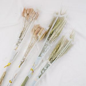 Flores decorativas grinaldas de trigo natural grama feno feno flor seca espico seco buquê grande venda el casa decoração