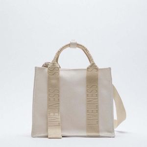Women Handbags Brands Canvas Tote Casual Letter Crossbody Bags for Women Designer Canvas Shoulder Small Bag 2021