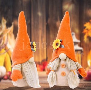 Suprimentos para festas Harvest Festival Decoração Artesanal Pelúcia Gnomos Sem Rosto Bonecas Girassol Decoração para Mesa de Trabalho Enfeites DD339