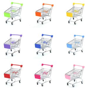Mini Supermarket Handcart Shopping Utility Cart Mode Storage Funny Folding Shopping Cart With Wheels Home Decor