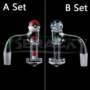 Beracky Full Weld Smoking Facted Terp Slurper Quartz Banger With 22mm 14mm 13mm Glass Marble Ball Pearls Pill Seamless Diamond Nails For Water Bongs Rigs Pipes