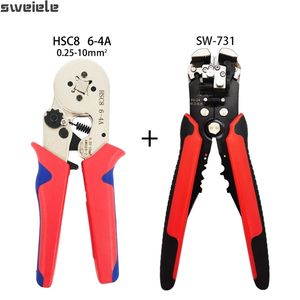 Electrician Crimping Tool Kit, HSC8 6-4A Pliers, Multi-Function Wire Stripper, Precision Hand Tool Kit For Tube Terminal 1200Pcs 211110