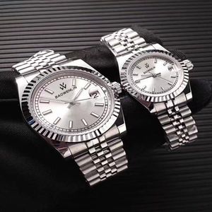 Classic couple watches wholesale automatic mechanical watch women luxury male golden border stainless steel bracelet waterproof sports fashion 2813 movement