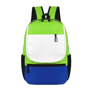 3 stücke Schultaschen Sublimation DIY Blank Weiß Schulkind Nylon Große Kapazität Wasserdicht Atmungsaktiv Klappe Abdeckung Rucksack Tasche