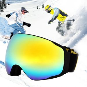 Occhiali da sci invernali da neve Protezione UV HD Doppio strato Anti-rana Occhiali antipolvere Occhiali da sole Occhiali da sole per uomo Donna