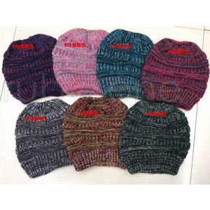 Frauen Winter Strickmütze Mützen Einfarbig Warme Wolle Strickmütze Weihnachtsfeier Hüte 36styles RRA4437