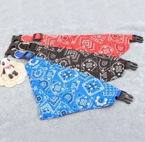 Lovely Adjustable Pet Dog Collar Puppy Cat Triangle Scarf Collars Printed Bandana Neckerchief Pets Accessories Supplies SN5870