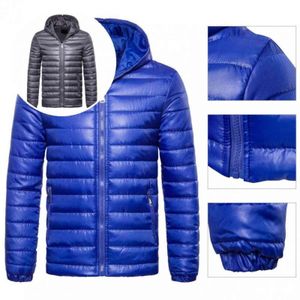 Stylowa zima Down Coat Hooded Soft Odporne z kapturem Men Kurtka Men Down Down Winter Kurtka G1108