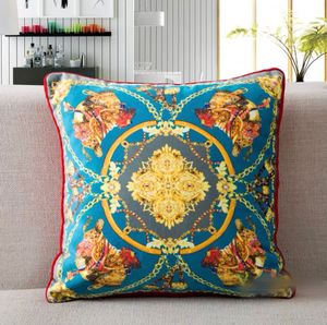 Luxury designer double-sided printing pillow case cushion cover high quality Velvet material fabric large size 60*60cm for indoor fashion decoration festival