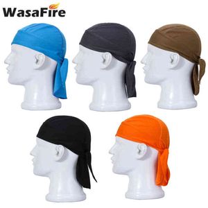 Men Women Quick Dry Pirate Cap Outdoor Sport Bandanas Pure Color Breathable Motorbike Head Scarf Bicycle Headwear Y1229