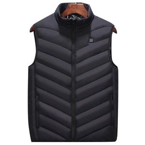 Men Autumn And Winter high quality Heated Vest Zones Electric Jackets Graphene Heat Coat USB Heating Padded Jacket 210923